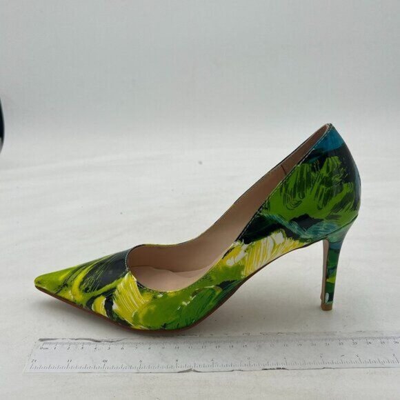 YDN Women's Chic Pointed Closed Toe Mid Heel Pumps Slip on Stilettos Slide Dress - Picture 2 of 7